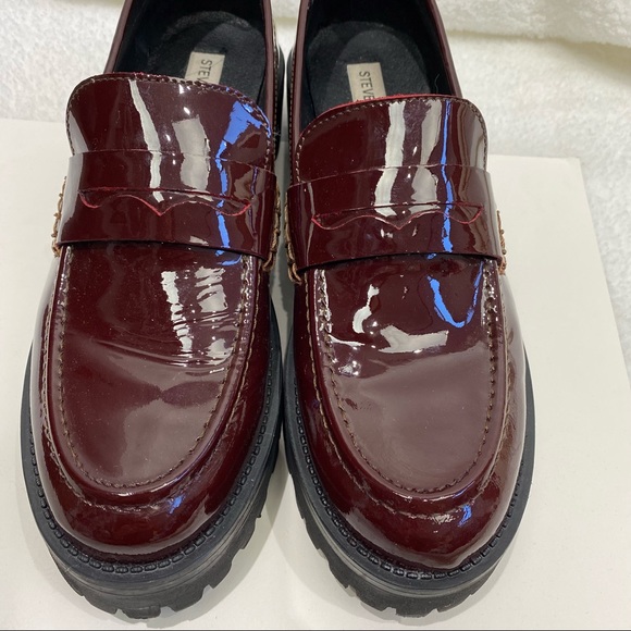 Steve Madden crew penny loafers burgundy NWOT - Picture 7 of 8
